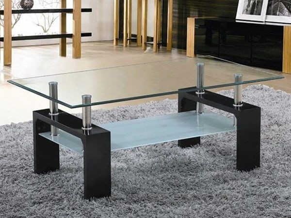 Table basse noir laqué