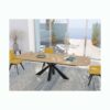 Table de salle à manger en céramique chêne clair