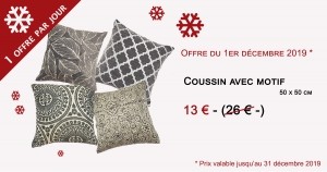 coussin avec motif - 13€