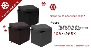 poufs en 3 coloris