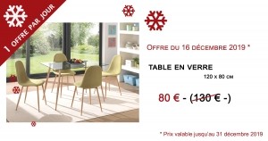 table en verre - 80€