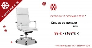 chaise de bureau blanc à offrir pour noël