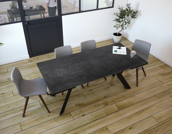 Table salle à manger en céramique. titane