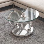 Table basse avec plateaux verre clair