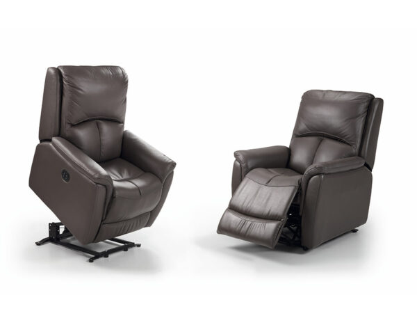 Relax electrique en cuir avec releveur 2 moteurs