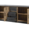 Dressoir owen 4 portes et 3 tiroirs finition décor chêne foncé