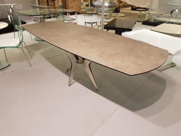 Table de repas en céramique avec rallonge intégrée