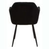Chaise pour chambre ou salle à manger tissu noir avec des acoudoirs
