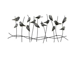 Décoration métallique murale :représentant des oiseaux