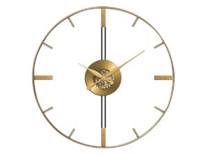 Horloge doré avec engrenages qui bougent