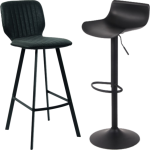 2 tabouret un avec dossier, un autre sans - Illustration d'article