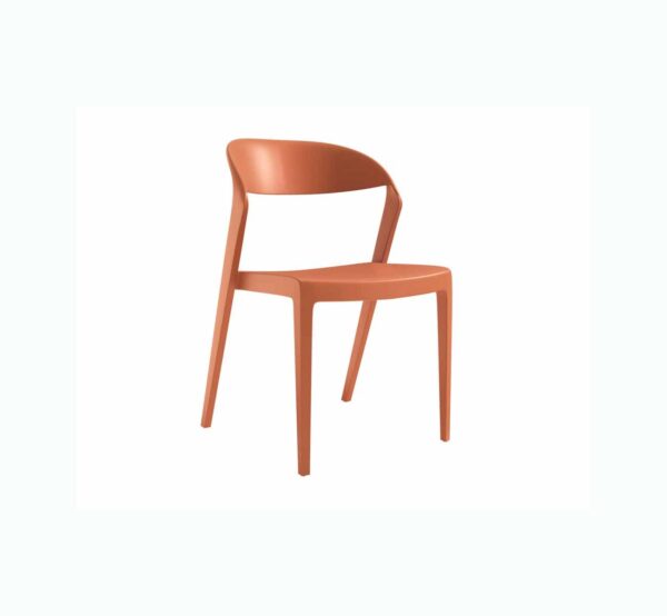 chaise polypropylène orange