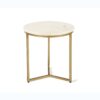 Table d'appoint marbre et métal doré