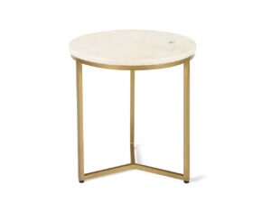 Table d'appoint marbre et métal doré
