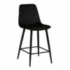 Tabouret en velours noir