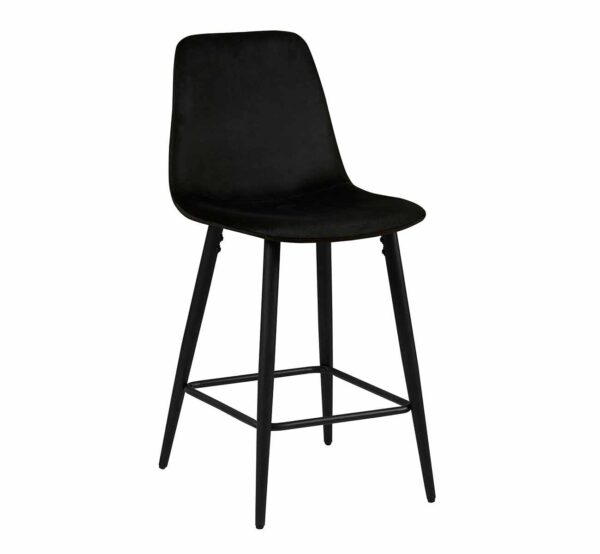 Tabouret en velours noir
