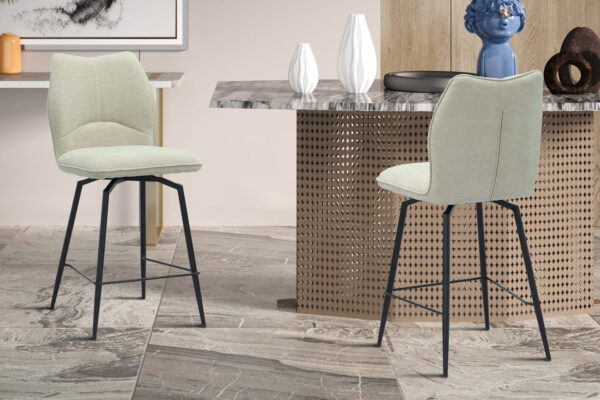 Lot de 2 tabourets de bar LARA