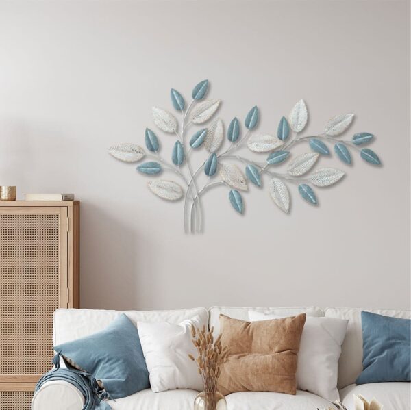 Décoration murale Les feuilles bleues