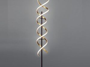 Lampadaire sur pied SEQUENCE – TRIO | 4000 lumens, LED ajustable et design élégant. Disponible en argenté et doré, ce lampadaire permet de régler la densité lumineuse et la température de couleur, du blanc clair au jaune chaud. Idéal pour tous les styles d'intérieur.