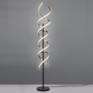 Lampadaire sur pied SEQUENCE – TRIO | 4000 lumens, LED ajustable et design élégant. Disponible en argenté et doré, ce lampadaire permet de régler la densité lumineuse et la température de couleur, du blanc clair au jaune chaud. Idéal pour tous les styles d'intérieur.