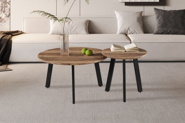 Set de 2 tables basses Aziz